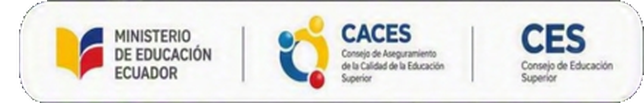 Logos oficiales: Ministerio de Educación del Ecuador, CACES, CES